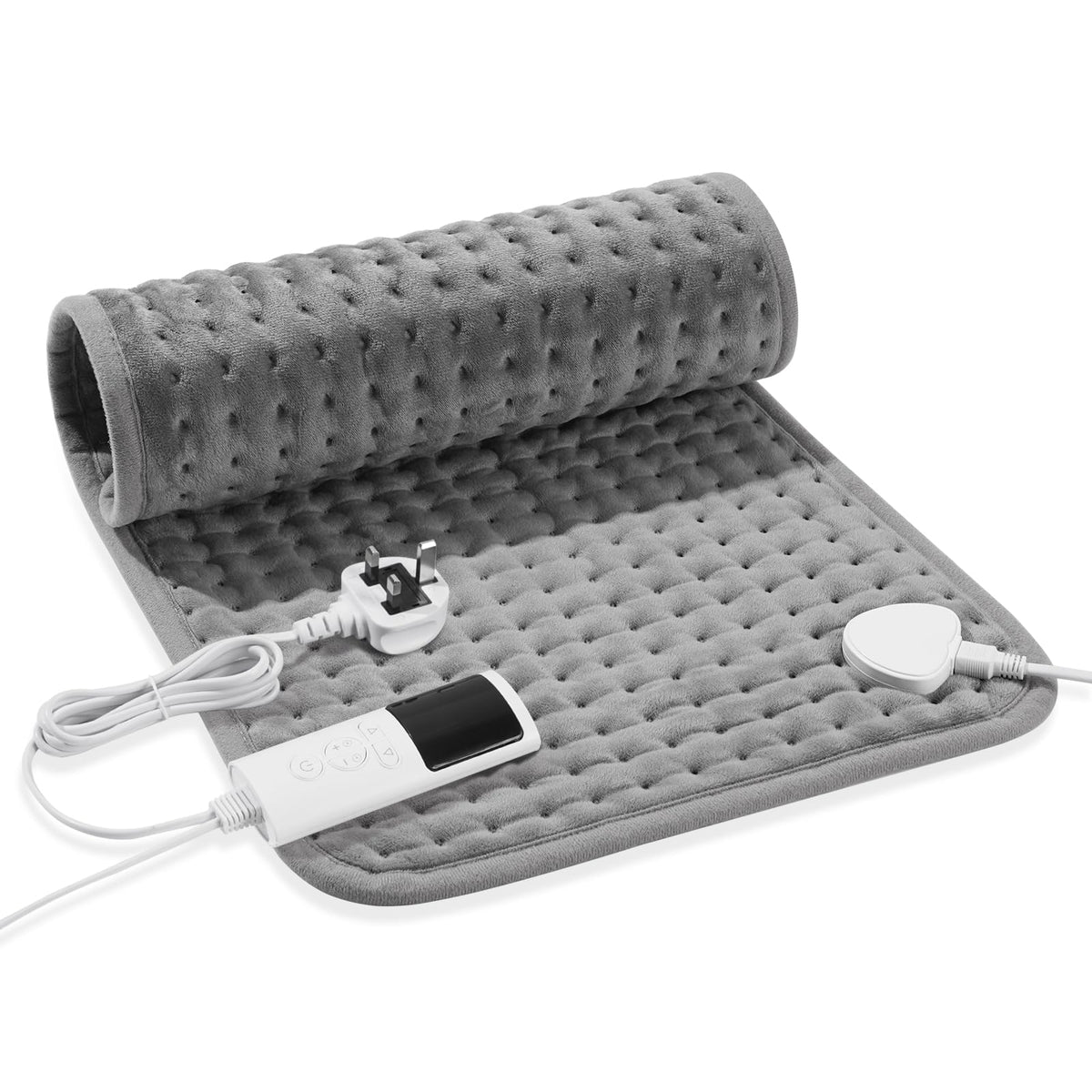 SKY-TOUCH Electric Heating Pad - Back, Neck, Shoulder & Belly Relief (9 Temp Levels, Machine Washable)