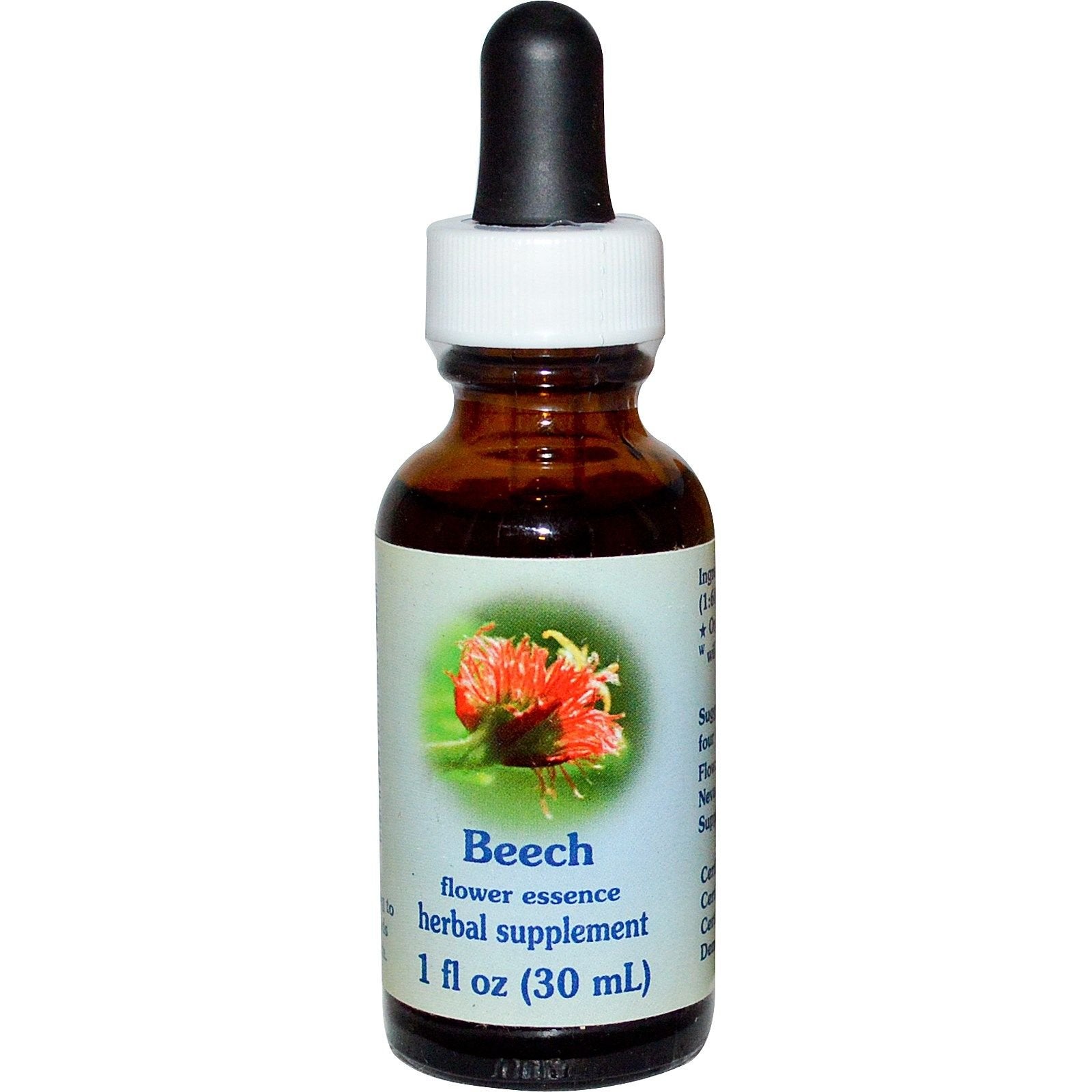Organic Healing Herbs Beech Flower Essence Dropper - 1 fl oz Natural Emotional Balance