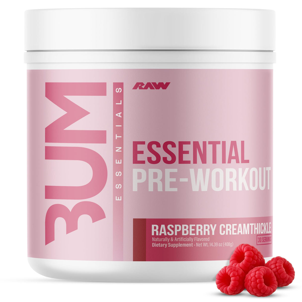 RAW Essential Pre-Workout - Raspberry Creamthickle (30 Servings)