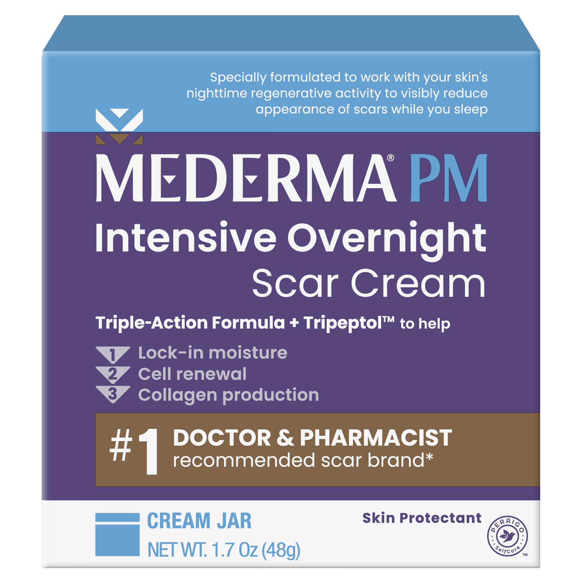 Mederma PM Overnight Scar Treatment - Gel with Vitamin E & BioComplex for Adult Scars