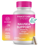Pink Stork Vitamin B6, Ginger & Electrolyte Capsules - Digestive Support (60ct)