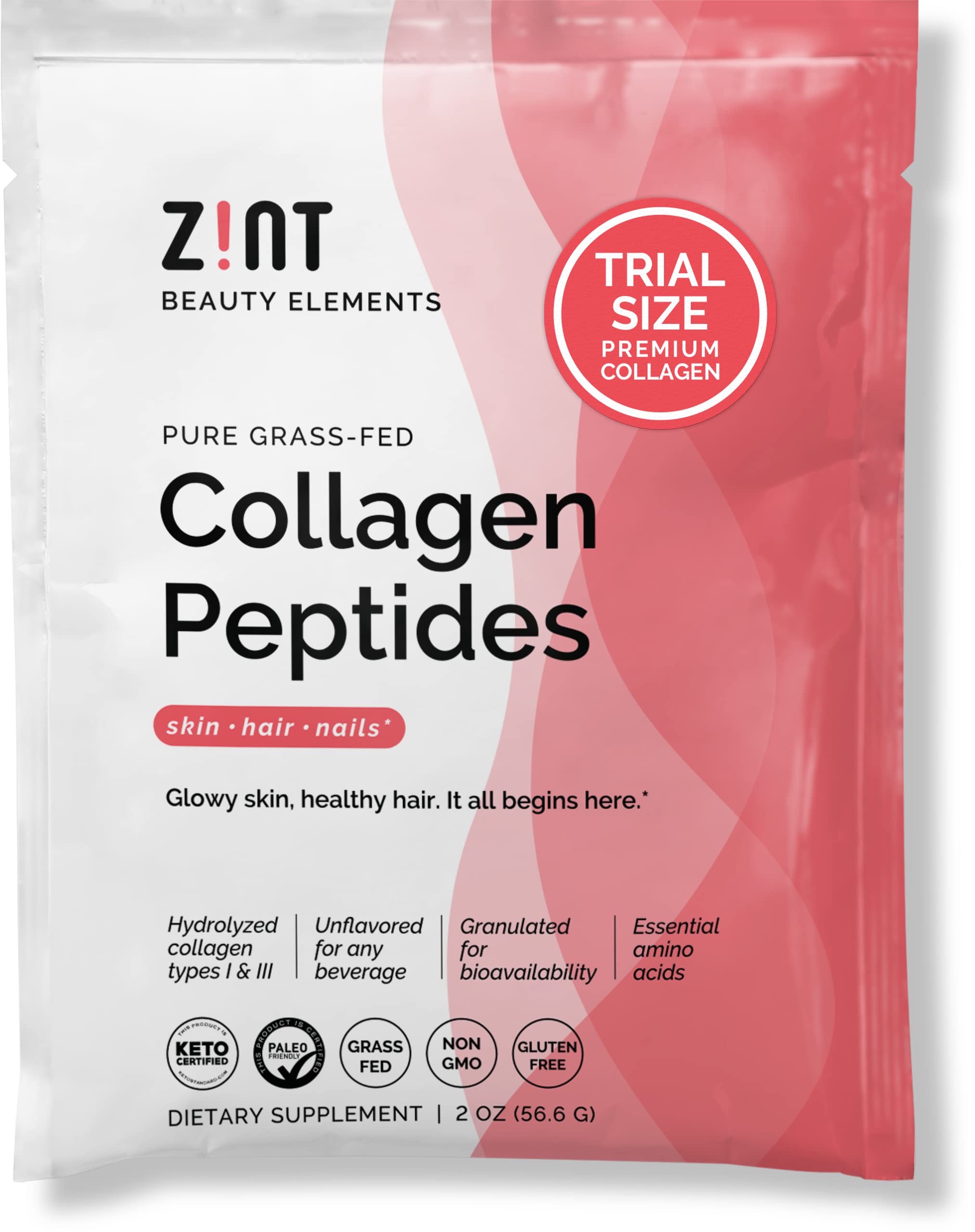 Zint Grass-Fed Hydrolyzed Collagen Types I & III Powder (2 oz)