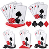 Chunful 4 Sets Casino Party Centerpieces - Wooden Casino Theme Tabletop Decor Kit with Poker Party Table Decorations