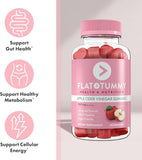 Flat Tummy apple cider vinegar gummies: Vegan, non-GMO gummies for gut health and weight management.