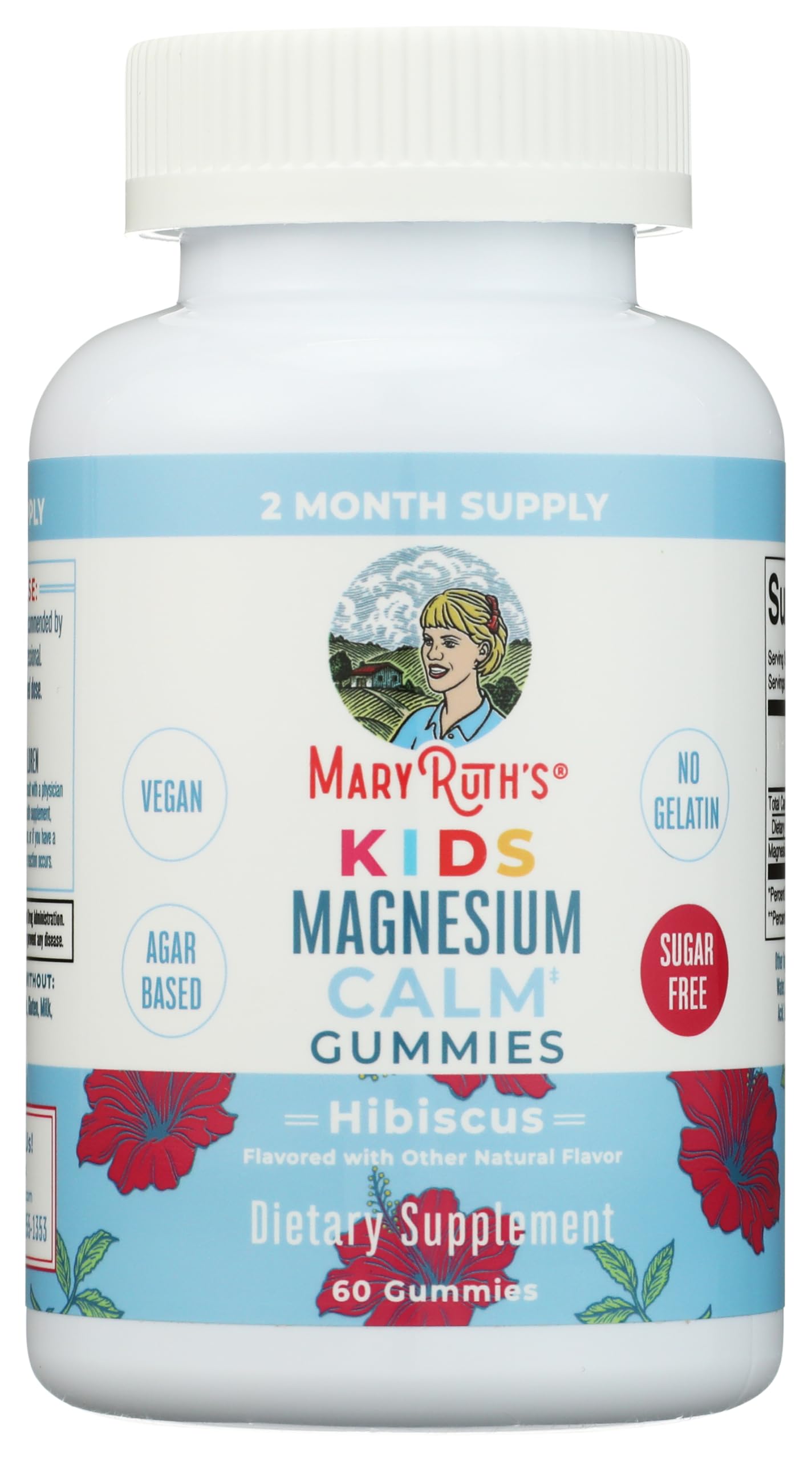 MaryRuth Organics Kids Magnesium Citrate Gummies - Sugar-Free, Vegan, 60 Count (2 Month Supply)