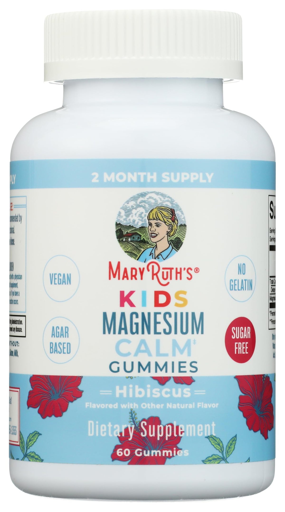 MaryRuth Organics Kids Magnesium Citrate Gummies - Sugar-Free, Vegan, 60 Count (2 Month Supply)