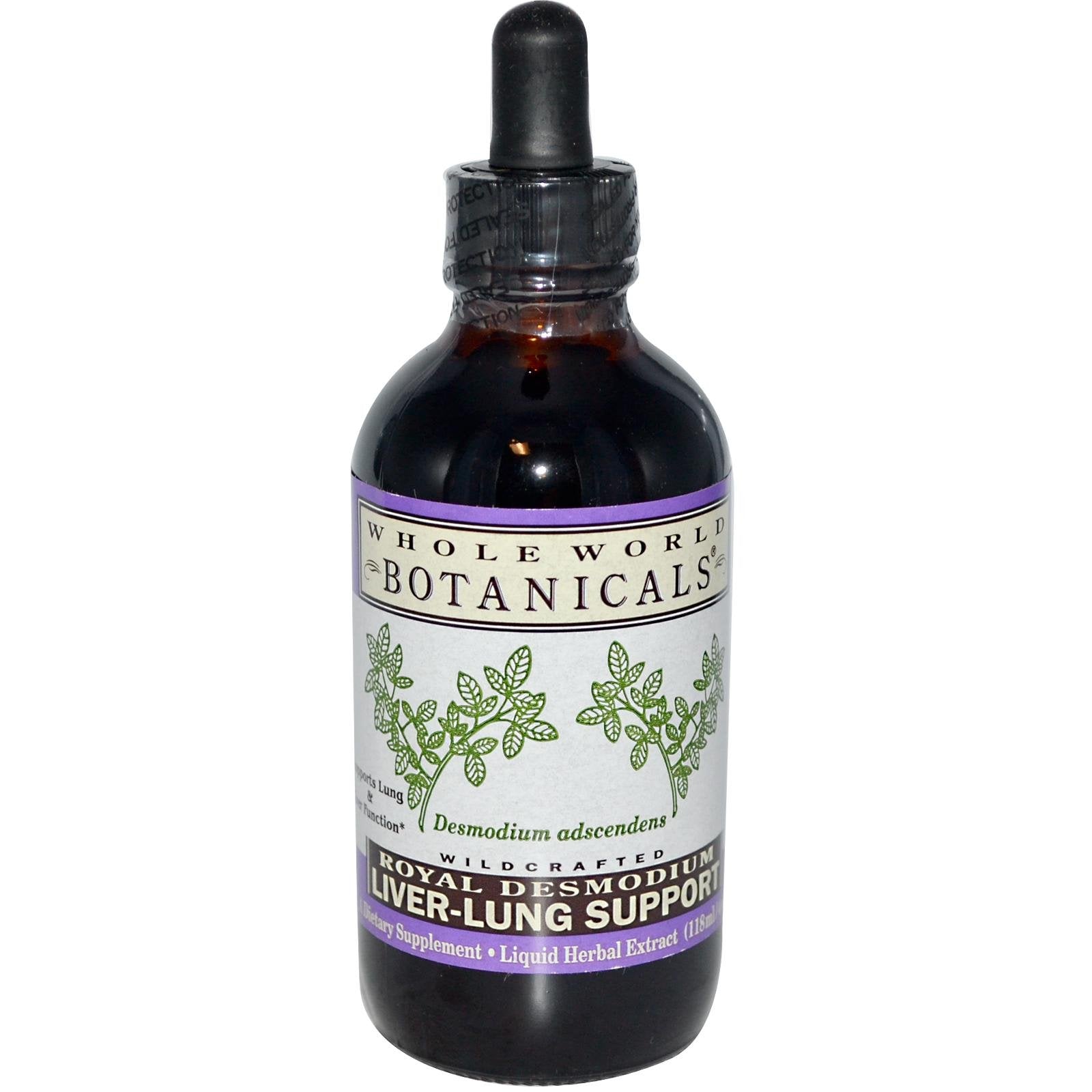 Whole World Botanicals Royal Desmodium 4 oz - Liver & Lung Support Liquid