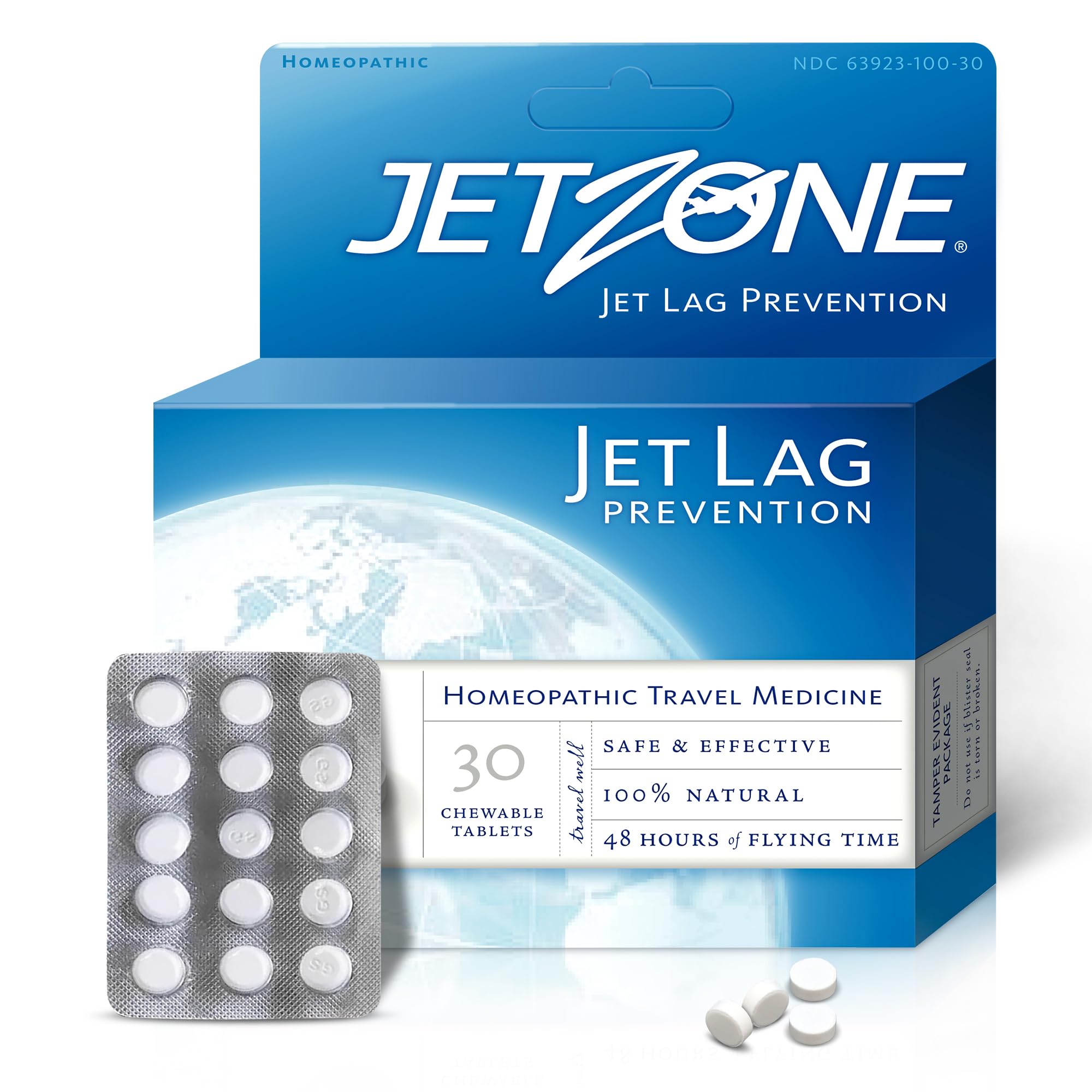 Homeopathic Jet Lag Remedy Chewables – Travel & Immune Support (30 Count)