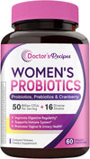 Doctor's Recipes Women's Probiotic, 50 Billion CFU, 16 Strains, 60 Caps | For Digestive, Immune, Vaginal & Urinary Health, with Organic...