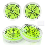 Universal 32mm Bullseye Circular Bubble Level 4-Pack - Aluminum Alloy Housing