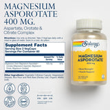 Solaray Magnesium Potassium Aspartates - Energy & Muscle Support (120 Caps)