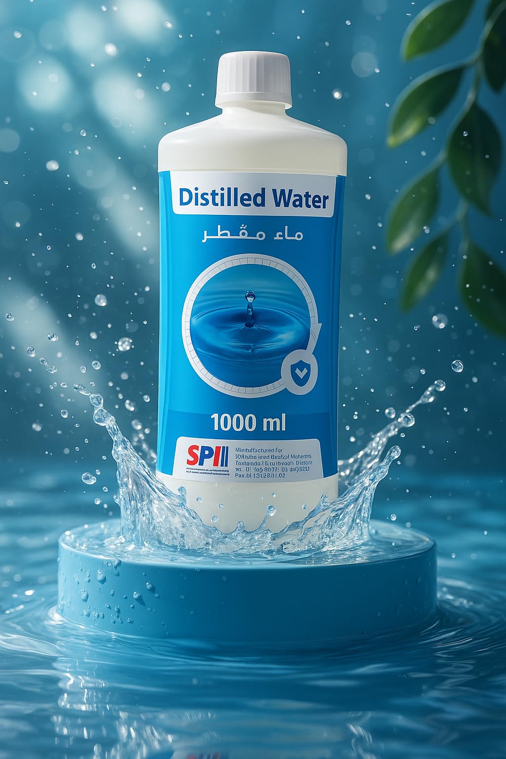 SPI Premium Distilled Water Solution - 1 Liter