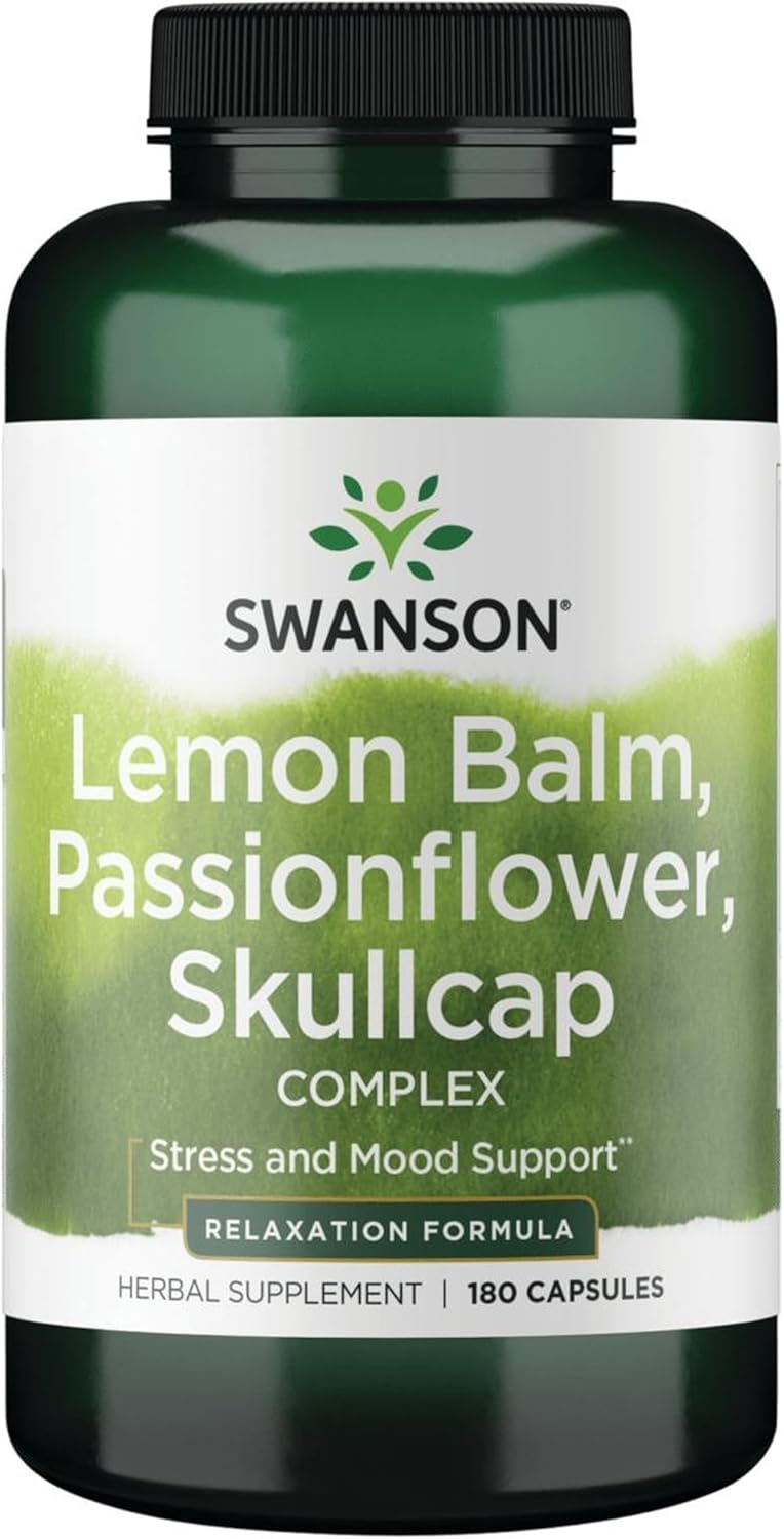 Swanson Lemon Balm, Passion Flower & Skullcap Complex - ١٨٠ كبسولة