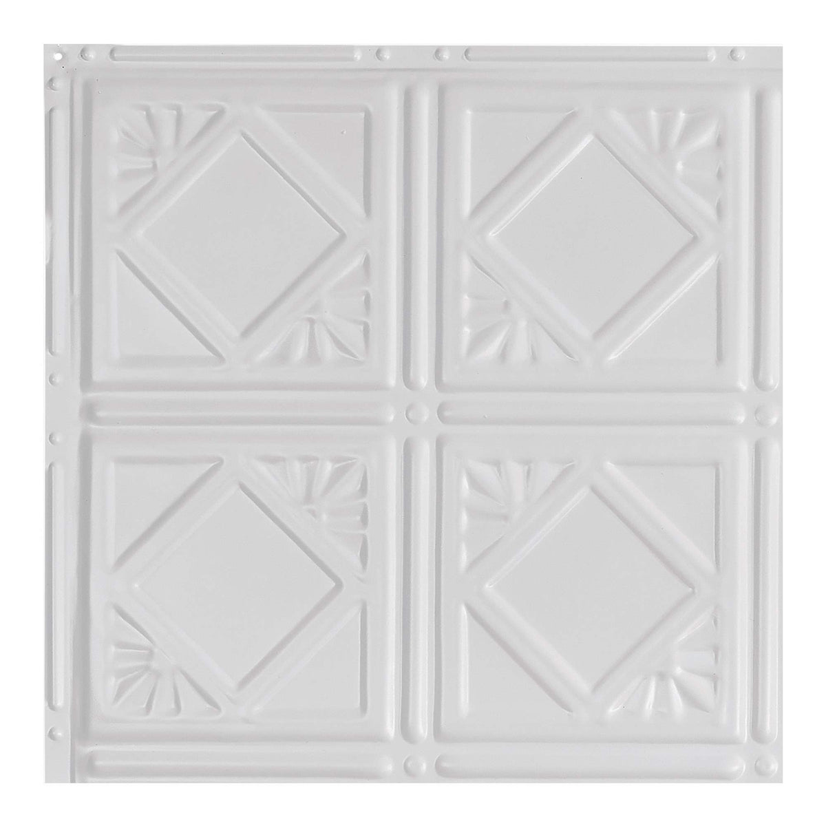 Ludington Matte White Ceiling Tile Sample (12x12 Inch) - Easy DIY Install