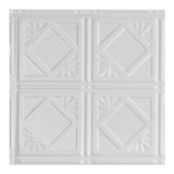 Ludington Matte White Ceiling Tile Sample (12x12 Inch) - Easy DIY Install