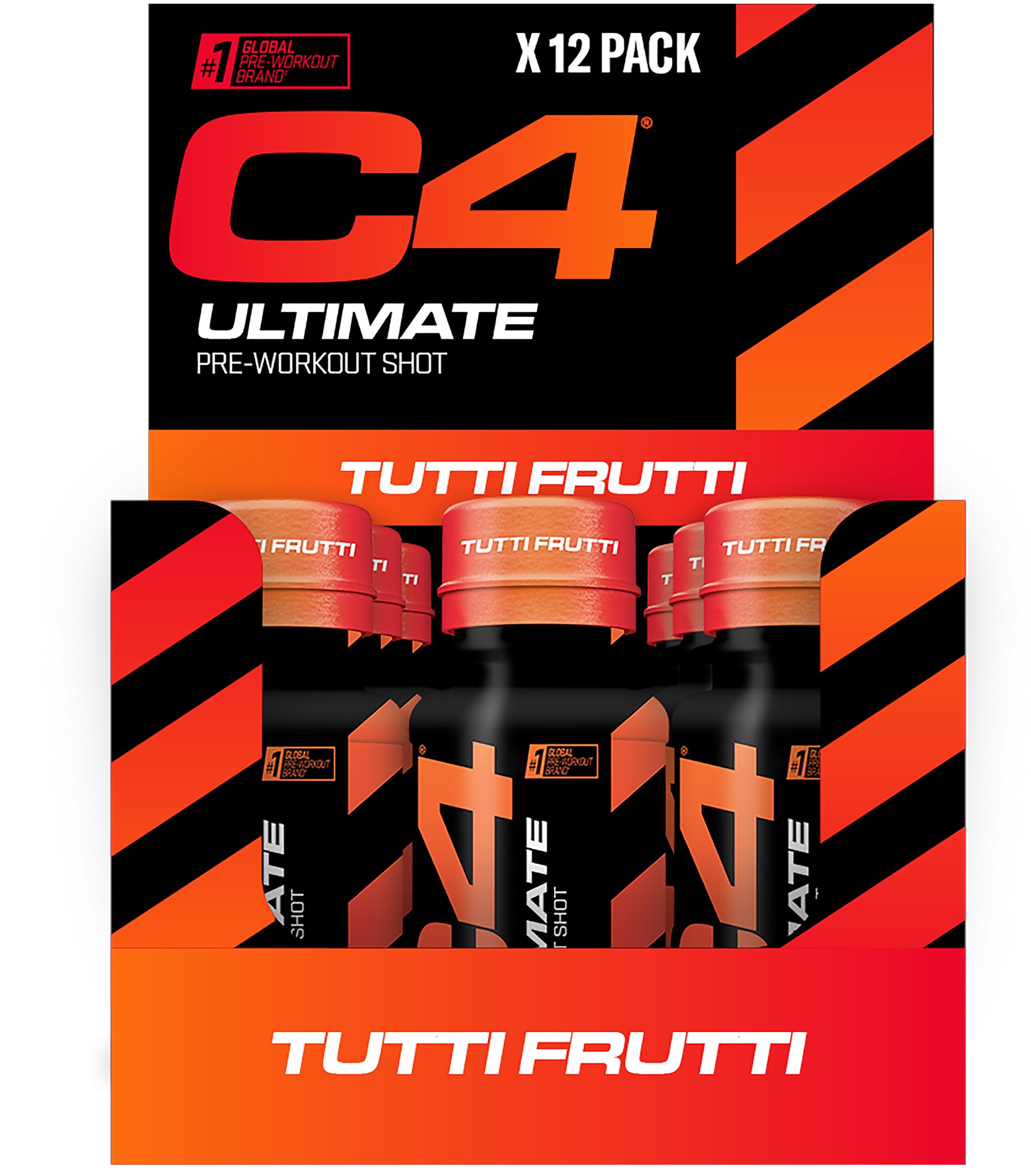 Cellucor C4 Ultimate Pre-Workout Shot - Tutti Frutti 12 x 60ml
