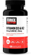 Force Factor دعم مناعة فيتامين د3 ٥،٠٠٠ وحدة دولية ١٢٠ جيلاتين لين