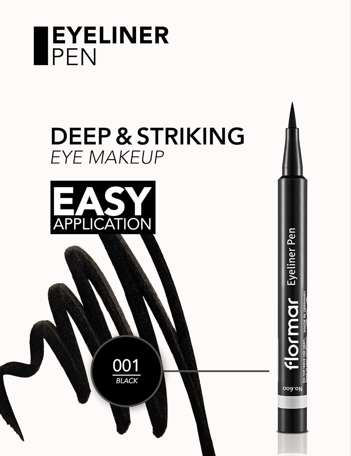 Flormar Black Eyeliner Pen - Precise & Long-lasting