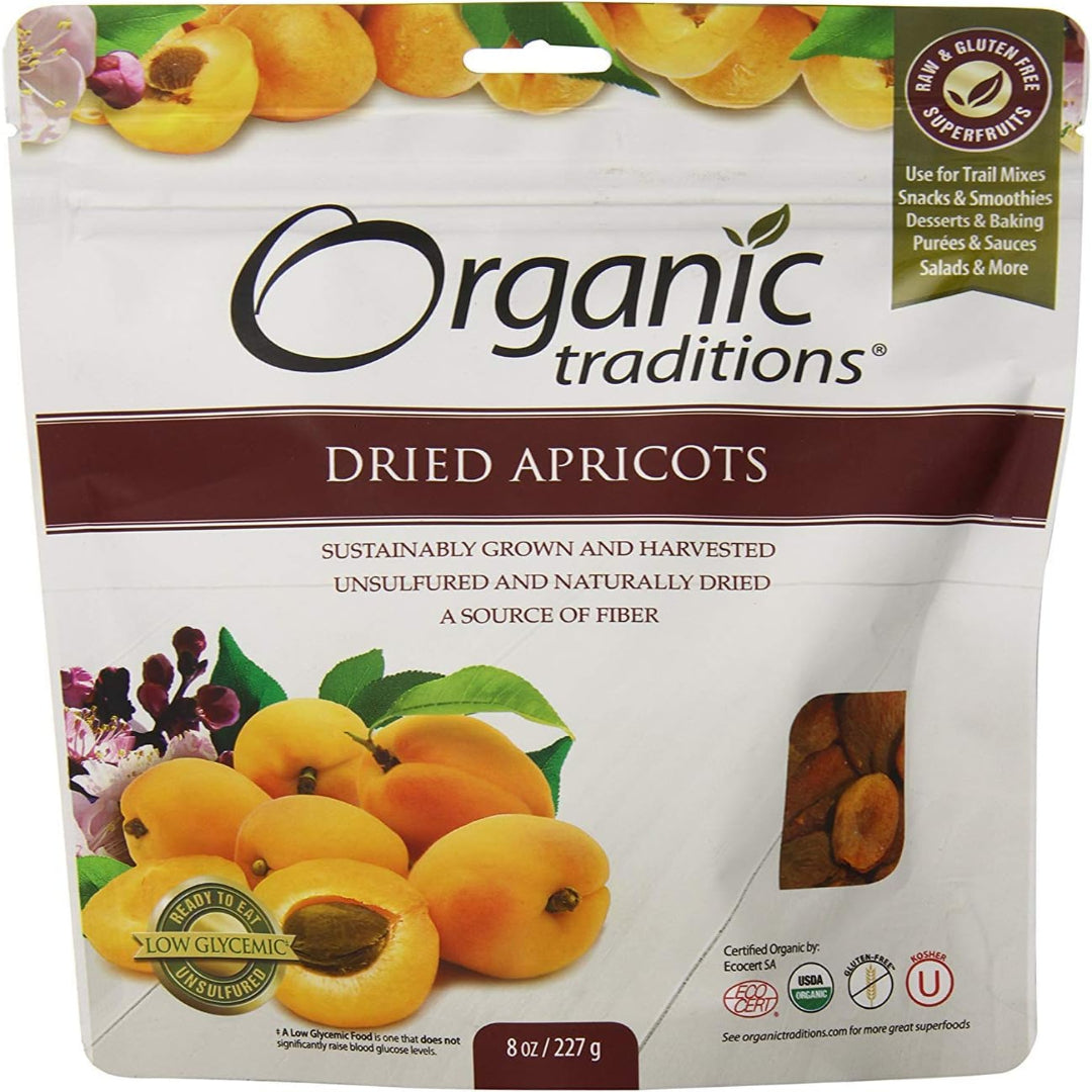 Organic Traditions Dried Apricots, 227 gm