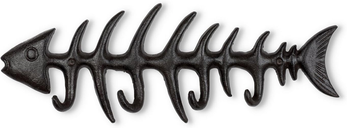 Abbott Collection Iron Age Fishbone Hook - Rustic Wall Decor