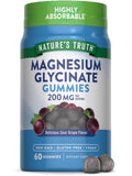 Nature's Truth Magnesium Glycinate 200mg - 60 Gummies for Stress Relief & Sleep Support