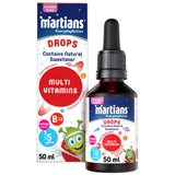 Martians Daily Multivitamin Drops 50ml - 9 Essential Vitamins with Orange Flavor - Supports Overall Health & Wellbeing