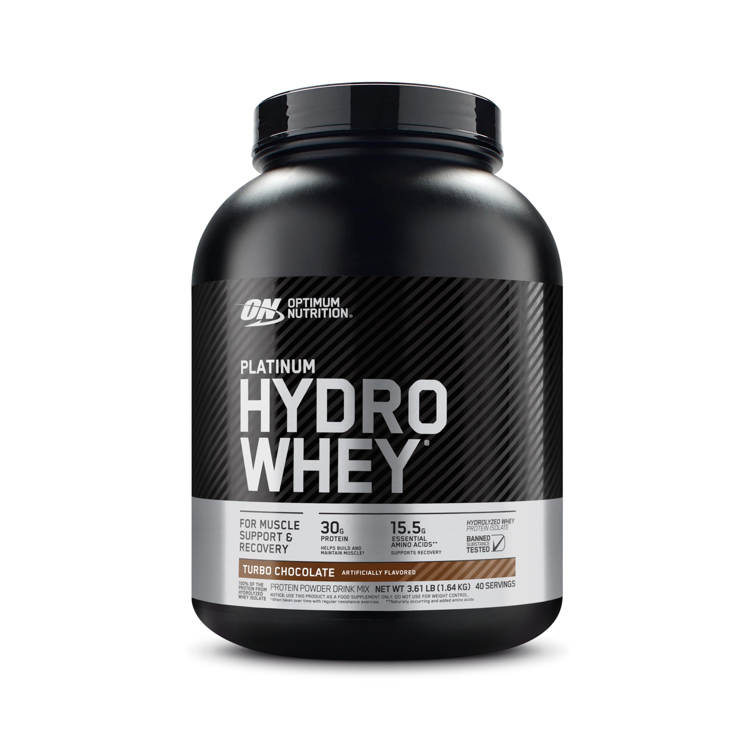 Optimum Nutrition Platinum Hydro Whey Protein Powder - Turbo Chocolate 3.5 lbs Hydrolyzed Whey Isolate