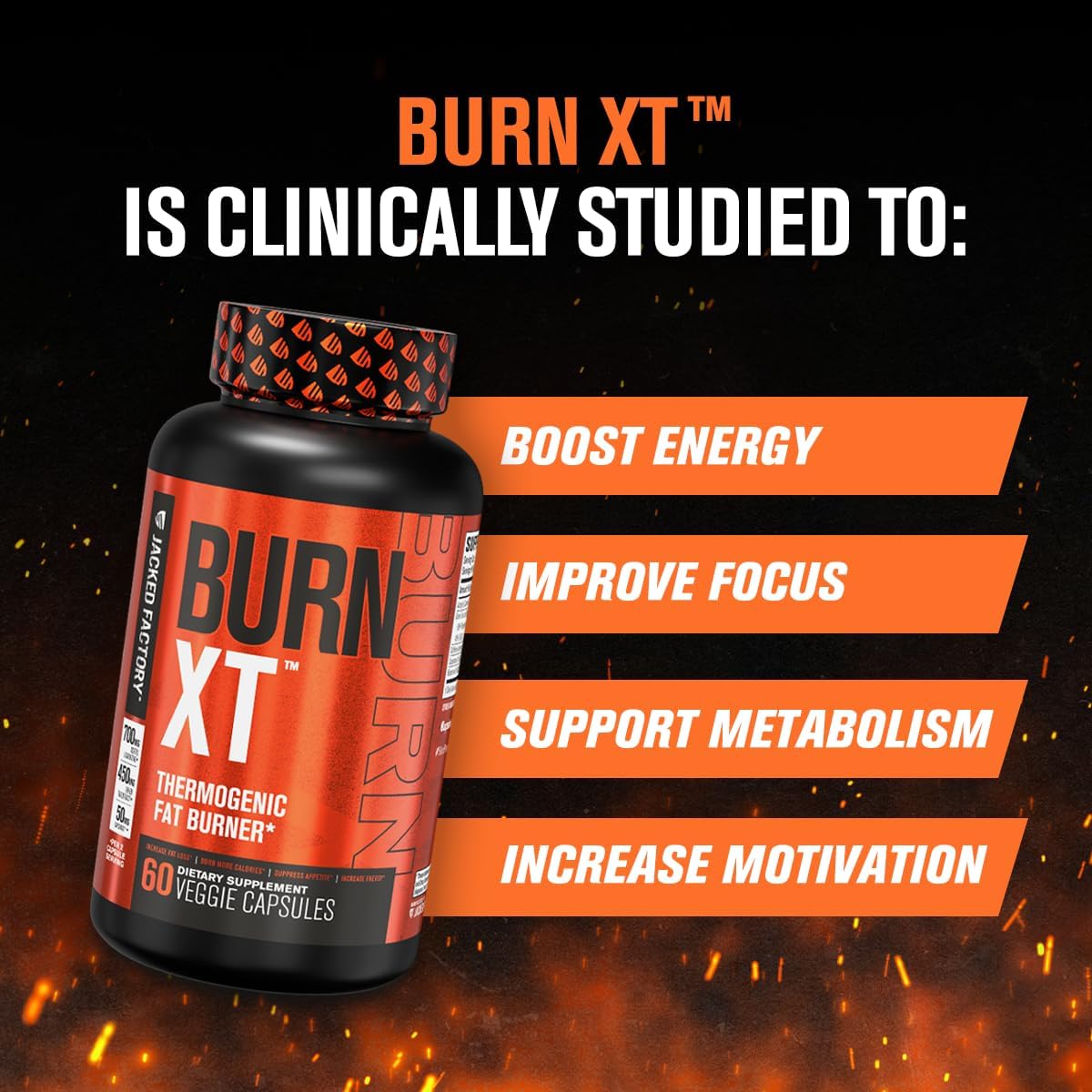 Burn-XT، حارق الدهون مع مادة الكارنيتين والشاي الأخضر