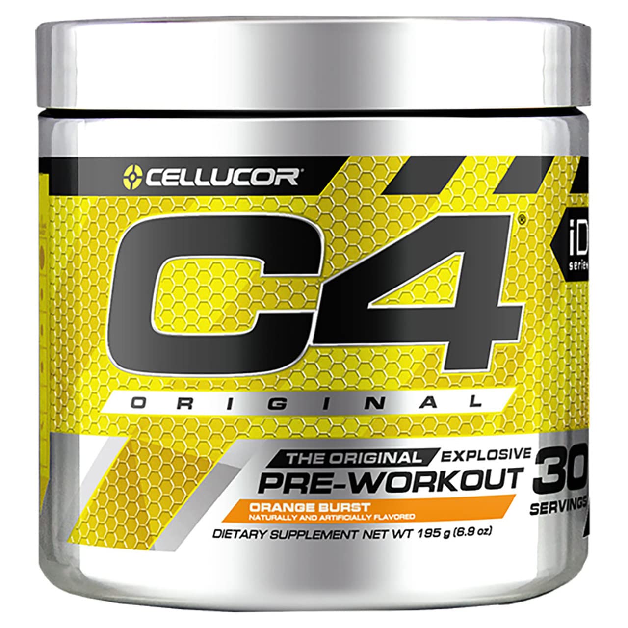 Cellucor C4 Original Explosive Pre-Workout – Orange Burst Flavor, 30 Servings (195g)