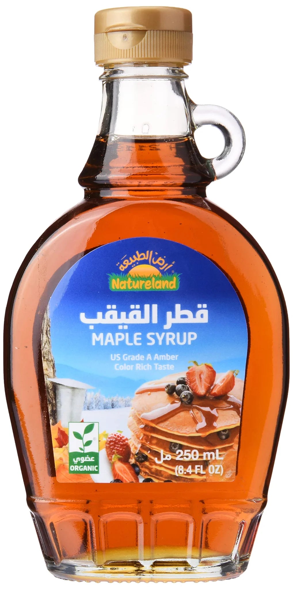 Pure Natureland Organic Maple Syrup - 250ml Premium Natural Sweetener