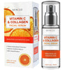 Vitamin C Serum With Collagen by Skin 2.0 - Dermatologist Tested Korean Skincare for Dark Spots & Brightening - Anti-Aging & Acne Facial Serum - Cruelty-Free - 1.69 Fl. oz