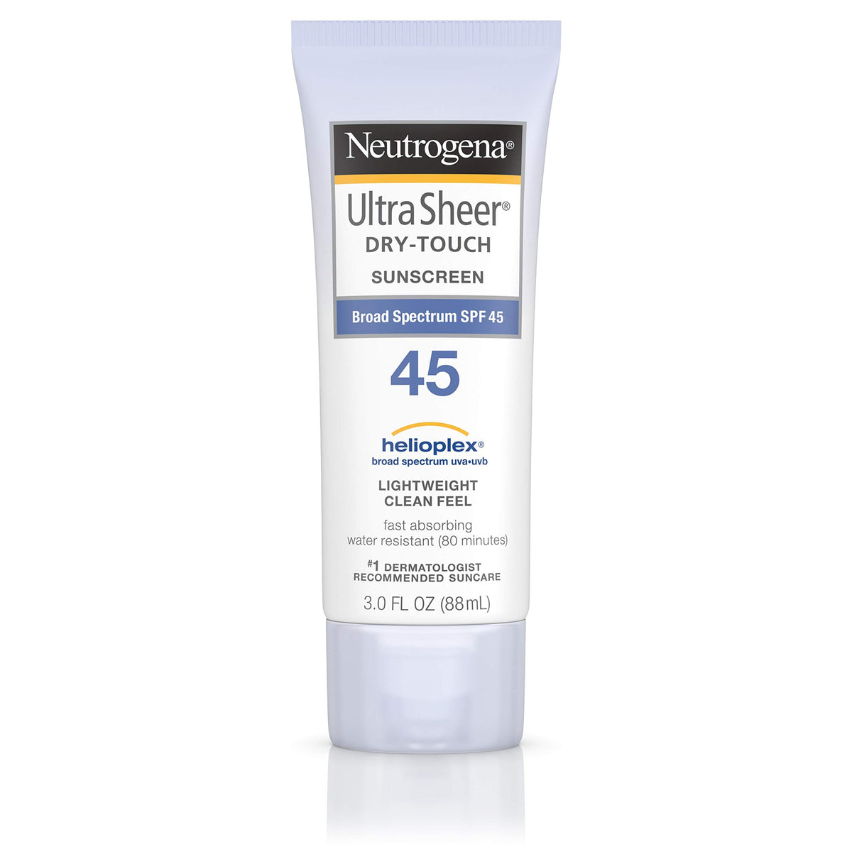Neutrogena Ultra Sheer Dry Touch Sunscreen SPF 45 - Lightweight, Non-Greasy, Broad Spectrum Protection (3.0 fl. oz, 88ml)