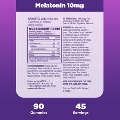 علكات Natrol Melatonin لدعم النوم للبالغين، مكمل 10 ملغ من الميلاتونين للنوم، 90 علكة بنكهة الفراولة، تكفي لمدة تصل إلى 45 يومًا 