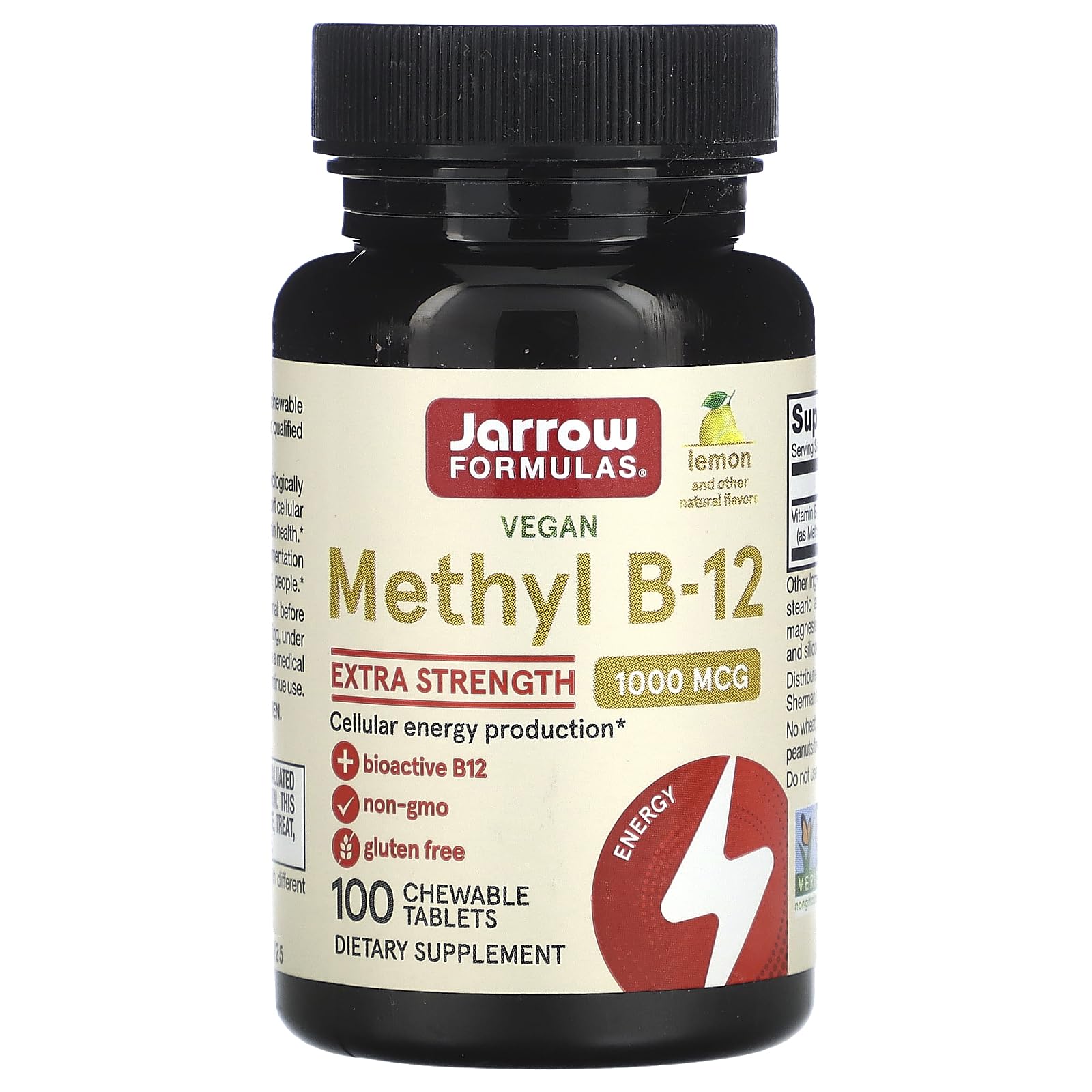 Jarrow Formulas Methyl B-12 1000 mcg - 100 Lemon Lozenges