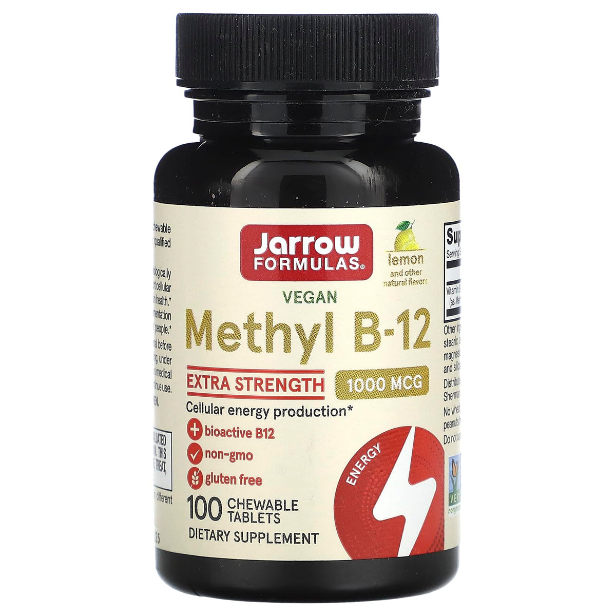 Jarrow Formulas Methyl B-12 1000 mcg - 100 Lemon Lozenges