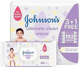 Johnson's مناديل الأطفال الحساسة إكس-tra، ٩٨٪ ماء نقي، ٢٢٤ منديل