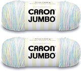 "Caron Jumbo Prints Baby Rainbow Yarn (2-Pack) - Super Bulky Acrylic Yarn for Knitting & Crochet"
