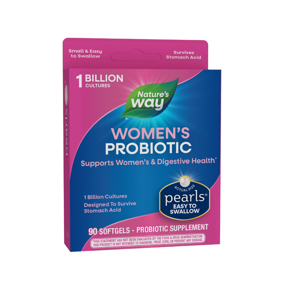 Nature's Way Probiotic Pearls for Women - Supports Vaginal & Digestive Health (90 Softgels)