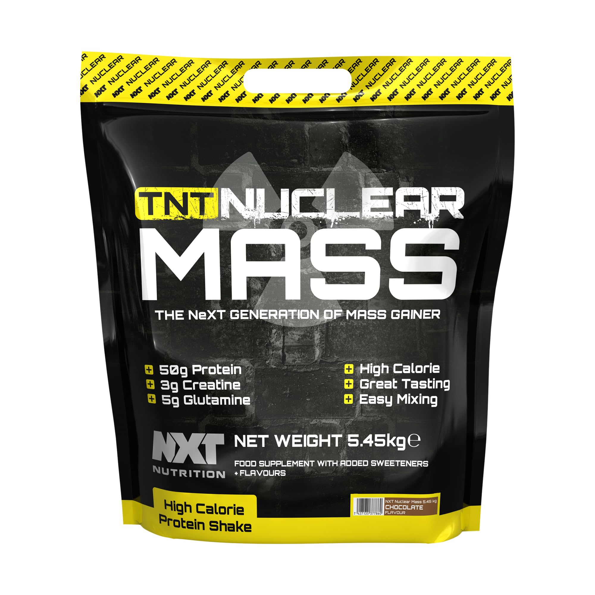 NXT Nutrition TNT Nuclear Mass - Chocolate - 5.4kg - High Protein - High Carbohydrates - Mass Gainer