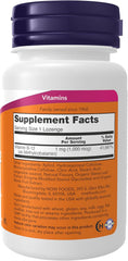 NOW Foods Supplements, Methyl B-12 (Methylcobalamin) 1,000 mcg, Nervous System Health*, 100 Lozenges