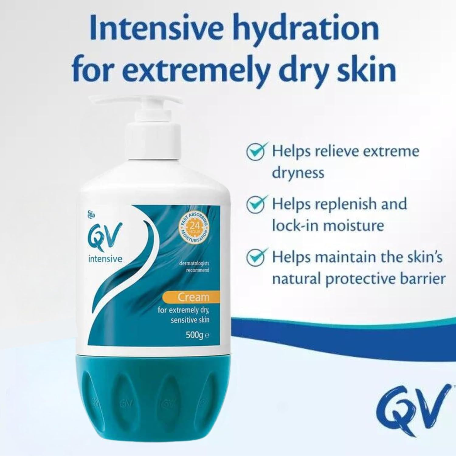 كريم قوي QV 500 غرام للبشرة الجافة