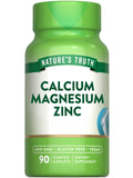 Nature's Truth Calcium Magnesium Zinc Supplement - Bone & Immune Support - 90 Caplets
