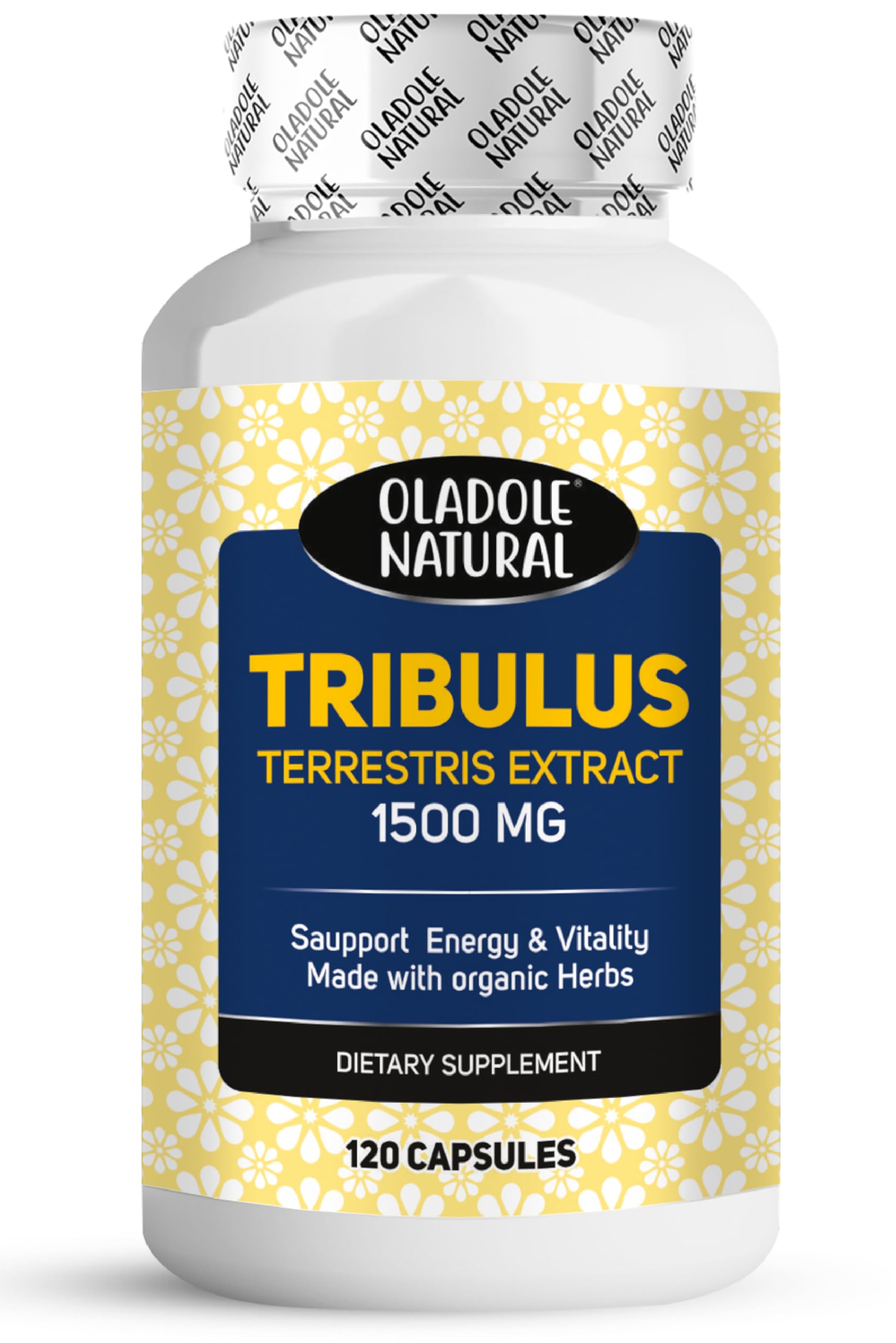 Oladole Natural Tribulus Terrestris Capsules, 1500mg, 120 Count
