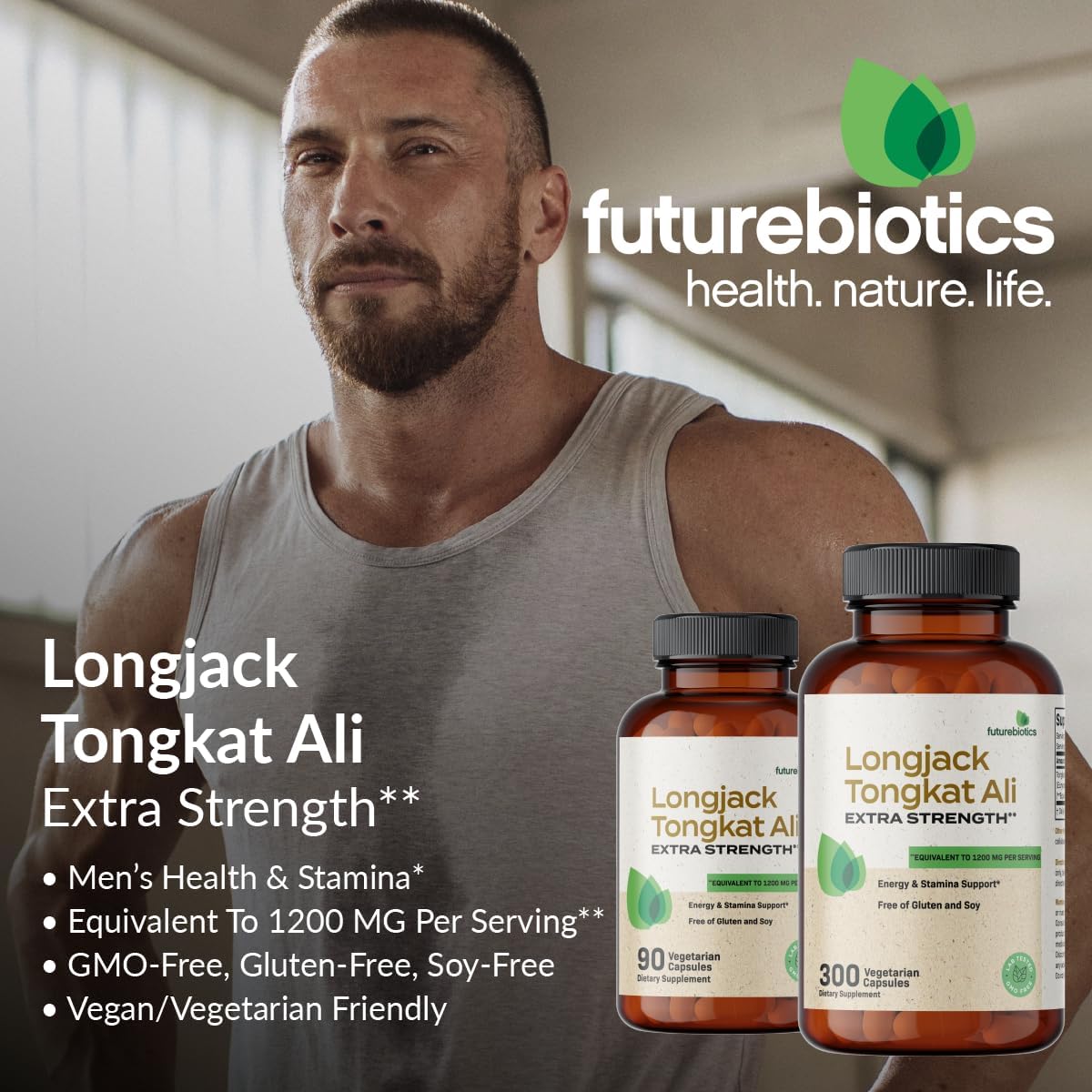 Futurebiotics Longjack Tongkat Ali:  90 vegetarian capsules for energy and stamina support.