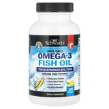 BioSchwartz Once Daily Omega-3 Fish Oil - Triple Strength - High Potency - Lemon - 1200mg - 100 Softgels