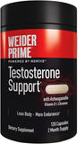 مكمل Weider Prime لهرمون التستوستيرون للرجال، صحي، دعم للمساعدة في تعزيز القوة وبناء العضلات، ١٢٠ كبسولة
