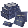 SKY-TOUCH 6-Piece Travel Packing Cubes & Laundry Bag Set - Waterproof Organizer