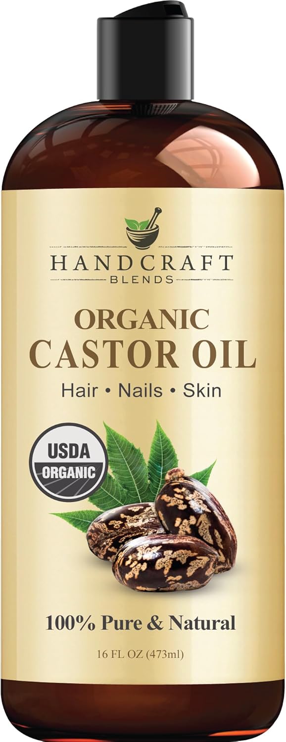 Handcraft Pure Castor Oil - 16 oz - Moisturizing & Hair Growth Support