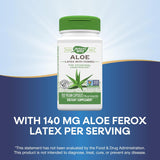 Nature's Way، أloe مع فennel، 140 ملغ، 100 كبسولة نباتية.