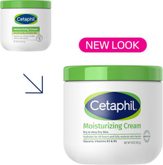 Cetaphil Moisturizing Cream – 16 oz (2-Pack), Fragrance-Free & Hypoallergenic
